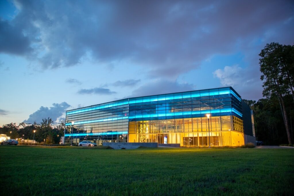 Modern smart building showcasing construction trends and innovative architecture
